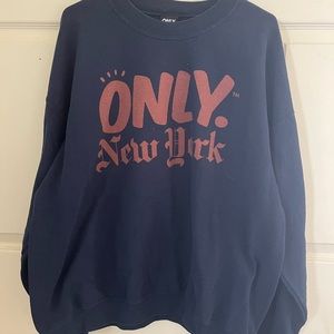 ONLY NY navy crew neck sweatshirt